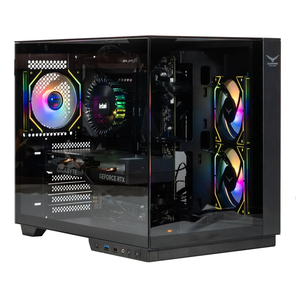 GABINETE GAMER ITX - MicroATX, ATX CRISTAL TEMPLADO, Ventiladores 2 Frontales, 1 Posterior ARGB, USB 3.0 x1, USB C x1, USB 1.1 x1 HD Audio x1 NA-0638