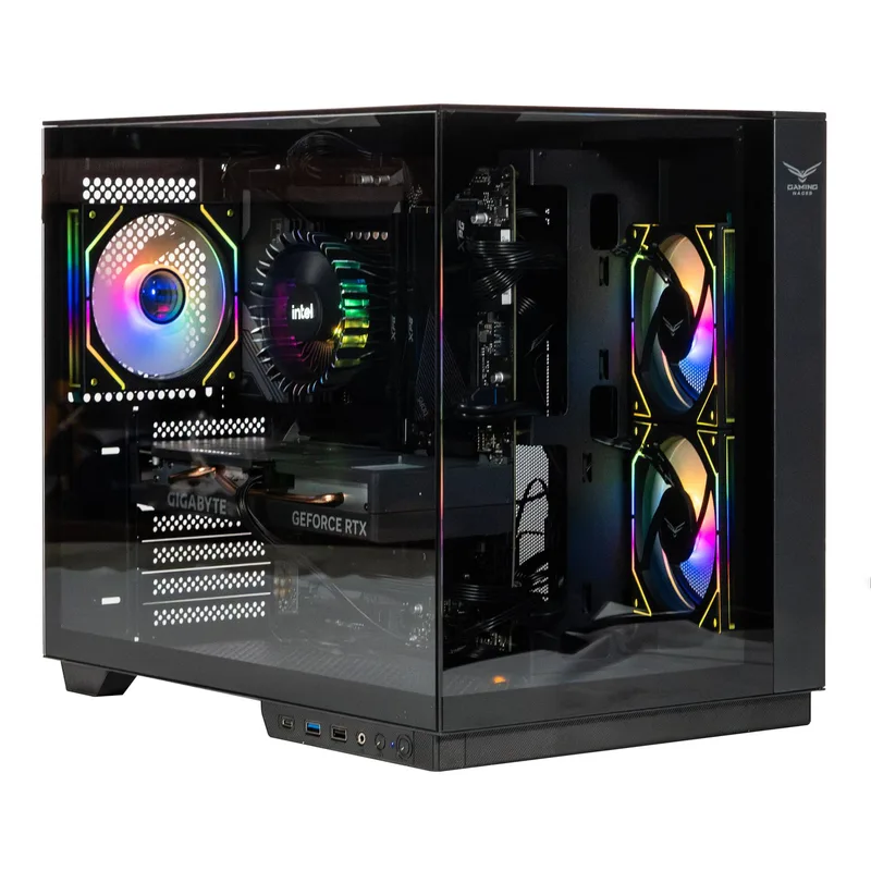 GABINETE GAMER ITX - MicroATX, ATX CRISTAL TEMPLADO, Ventiladores 2 Frontales, 1 Posterior ARGB, USB 3.0 x1, USB C x1, USB 1.1 x1 HD Audio x1 NA-0638
