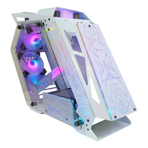 Gabinete Gamer Micro ATX/Mini ITX IR02 XZGAIRRGBW Blanco Xzeal