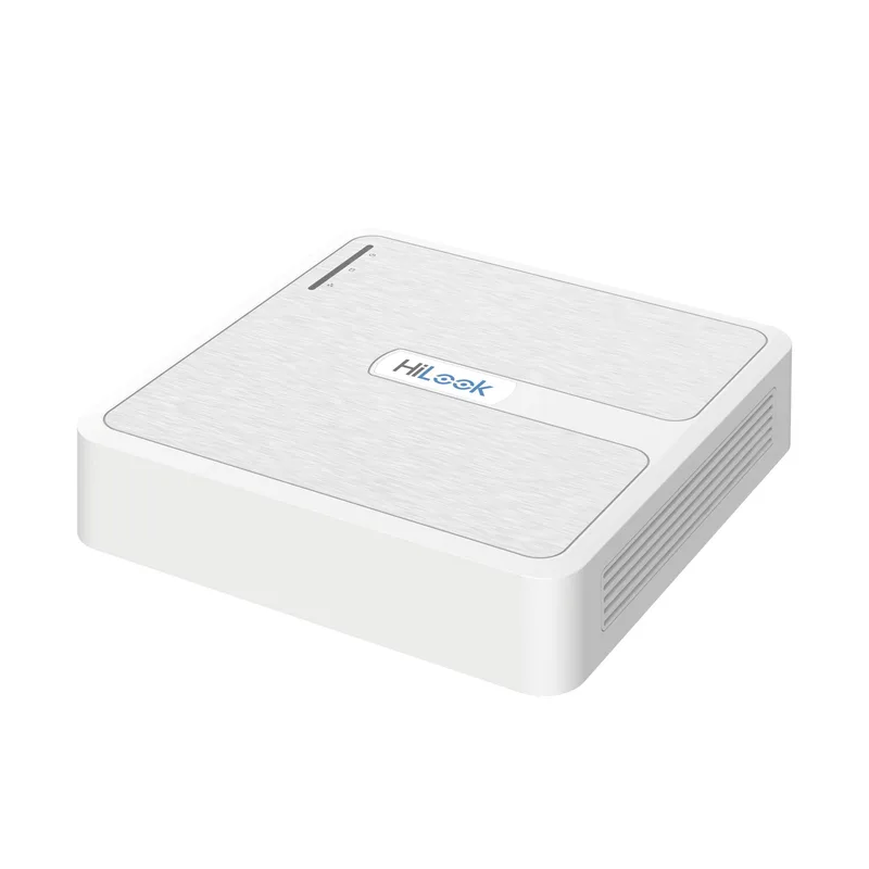 NVR 4 Megapixel (Compatibles con Cámaras AcuSense) / 4 Canales IP / 4 Puertos PoE+ / 1 Bahía de Disco Duro / Salida en Full HD HILOOK Negro