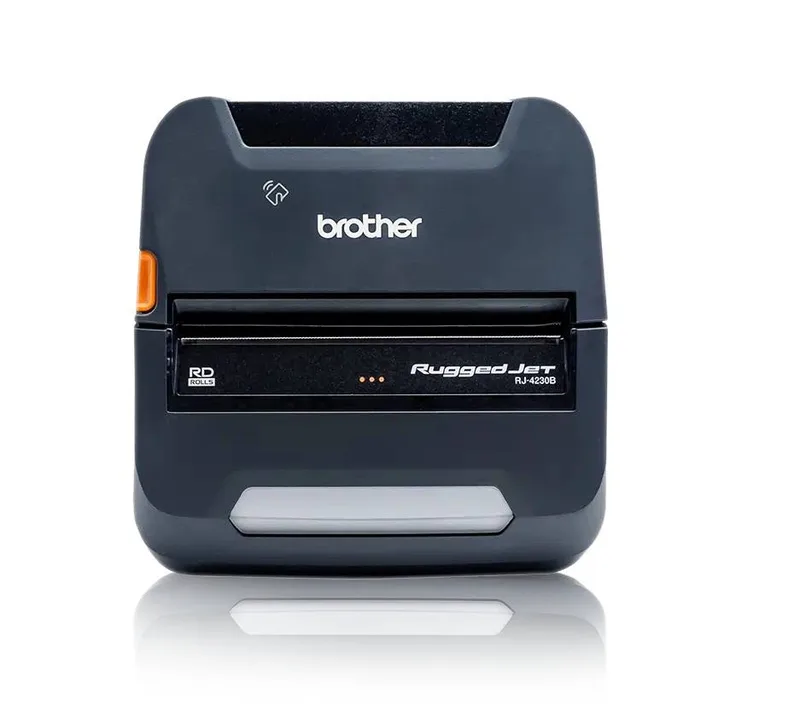 Impresora portatil para etiquetas y tickets Brother RJ4250WBL - térmica directa, USB, Wifi, BT, imprime etiquetas y tickets de hasta 4.09 pulgadas de