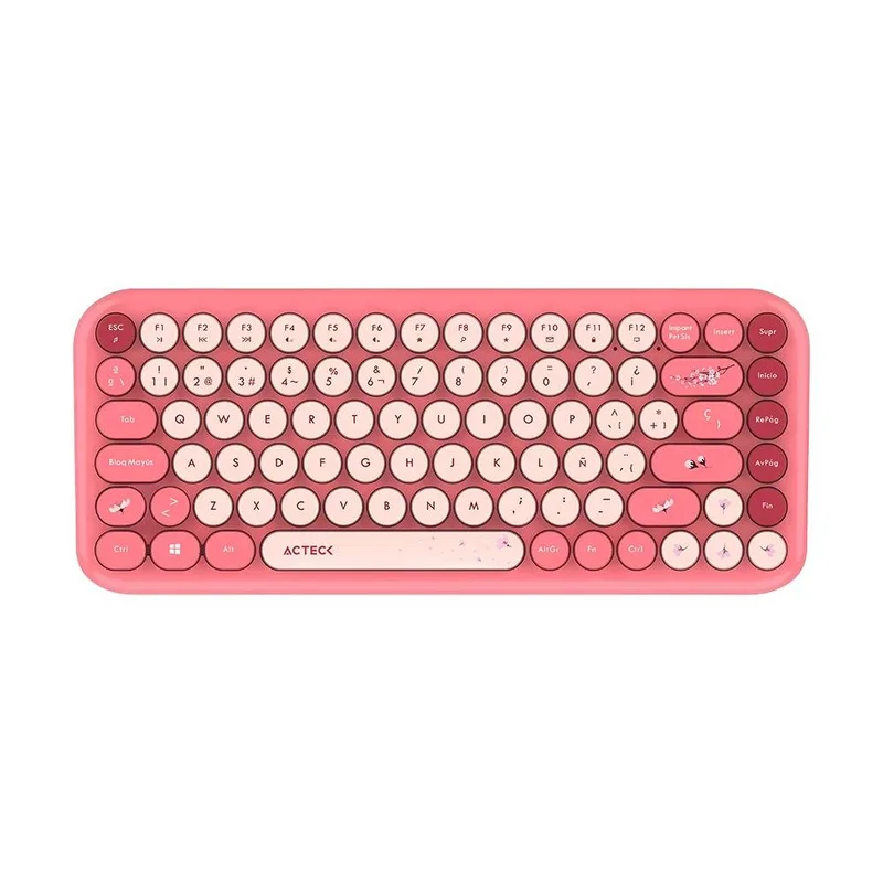 Kit Teclado y mouse Inalámbricos 2.4hz Creator Chic K-Colors MK480 Advanced Series Teclado Inalambrico Dongle 2.4Mhz - Rango 10m, 85 teclas ACTECK
