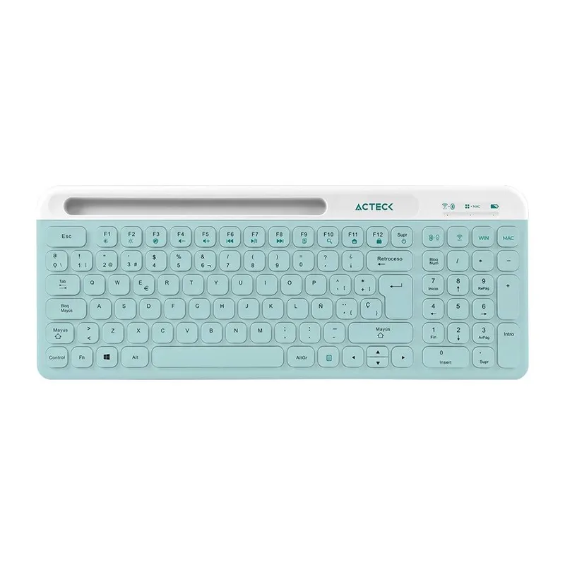 Kit Teclado y Mouse Creator Vituos Silk MK720 Acteck Elite Series Teclado y Mouse Inalámbrico 2.4Mhz - Alcance 10m, Conexión Bluetooth, Batería