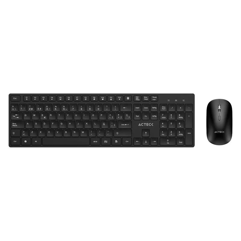 Kit Teclado y Mouse Acteck CREATOR VANTAGE AERO MK555 Teclado y Mouse Inalámbrico 1600 DPI AC-943482