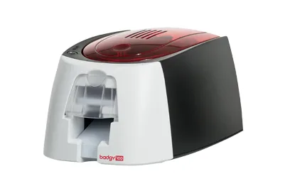 Kit Badgy EVOLIS - PVC, Negro, Rojo, Color blanco, Pintar por sublimación/Transferencia térmica, Kit de Credencializacion B12U0000RS