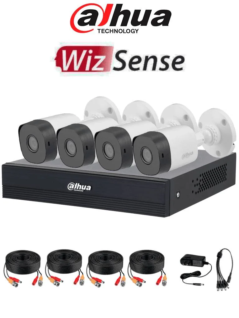 Kit de Videovigilancia DAHUA 4 canales KIT DE 4 CH 1MP KITXVR1B04-I/T/4-B1A11N Dahua Technology 1 MP
