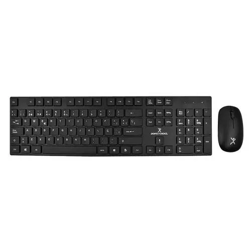 Kit de Teclado y Mouse Inalámbrico Silencioso y Antiderrames Dust Color Negro | PERFECT CHOICE 1000 DPI PC-201281
