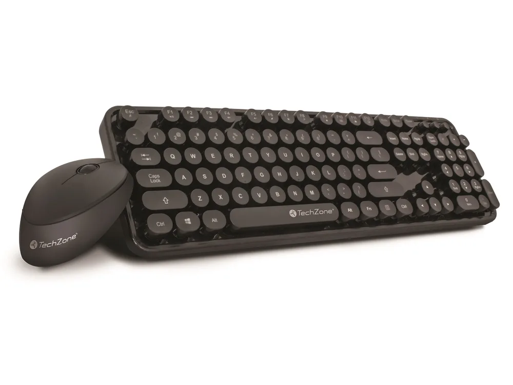 Kit Nifty TechZone combo inalámbrico con conexión USB - mouse 1600 DPI´s, teclado con 104 teclas tipo QWERTY, 1 año de garantía TZ19COMB01-INA