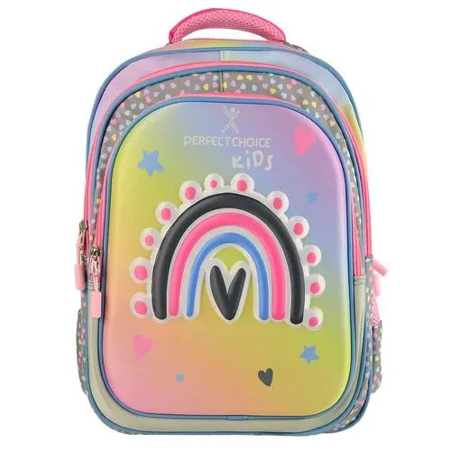 Mochila Escolar Arcoíris Para Niñas Múltiples Compartimentos Explorer | PERFECT CHOICE PC-084396