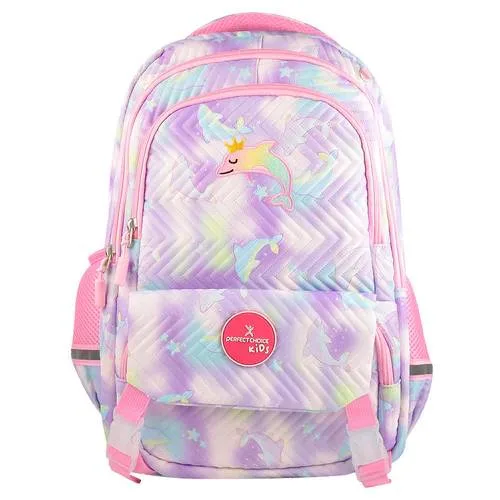 Mochila Escolar Delfin Para Niñas Gran Capacidad de Carga Astro | PERFECT CHOICE PC-084433