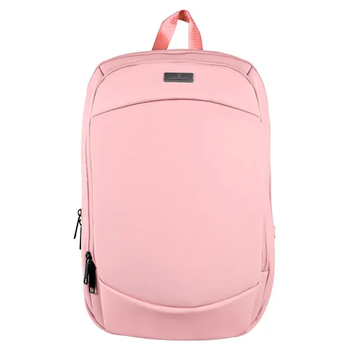 PC-085140 Mochila para laptop 15.6 Anti-salpicaduras Expandible Modelo Obsidia Color Rosa | PERFECT CHOICE: Perfecta para laptops de hasta 15.6