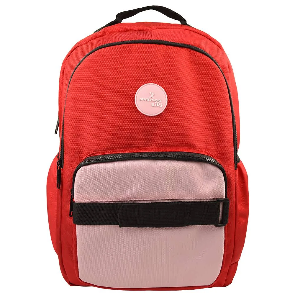 PC-085225 Mochila Escolar Para Niños Múltiples Compartimentos modelo Loopy Color Rojo | PERFECT CHOICE