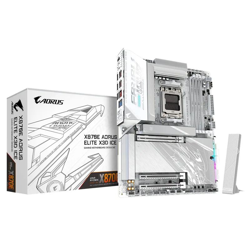 Tarjeta Madre Gigabyte Atx X870E a Elite X Ice - DDR5, AM5, 1256 GB, para Amd
