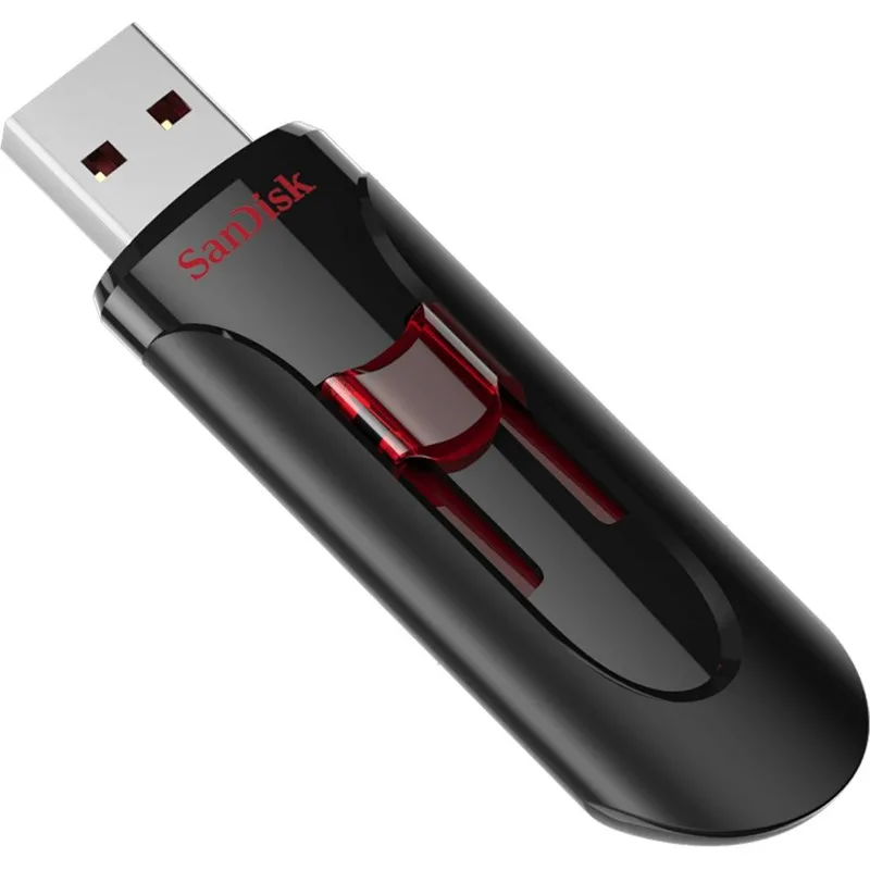 Memoria USB SanDisk Cruzer Glide - 64GB, USB 3.0, Negro/Rojo 64 GB SDCZ600-064G-G35