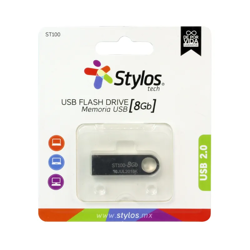 Memoria USB 8GB Stylos. STMUSB1B 8 GB