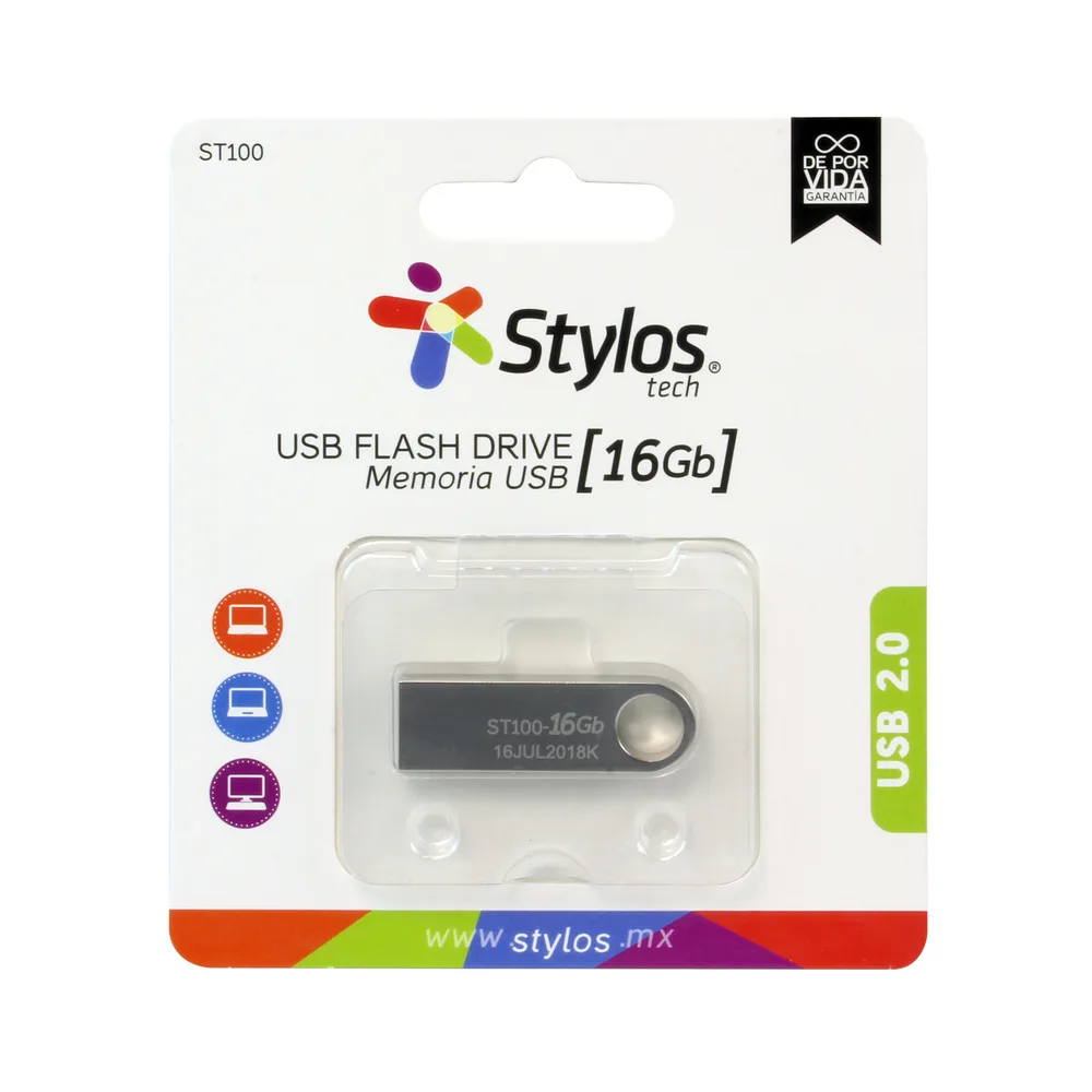 Memoria USB 16GbB Stylos. STMUSB2B 16 GB