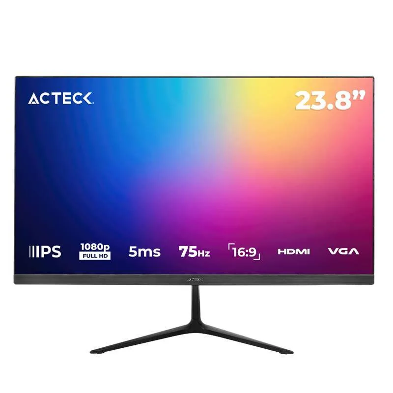Monitor ACTECK Captive Vivid SP240 - 23.8 pulgadas, 250 cd / m², 1920 x 1080 Pixeles, 5-8 ms, Negro 75 Hz AC-933841