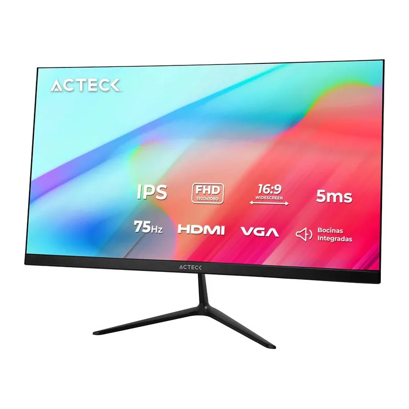 Monitor Plano 24.5 Pulgadas CAPTIVE VIVD SP245 - FULL HD 1920x1080 PX, 75 HZ ACTECK CAPTIVE VIVID SP245 AC-943178