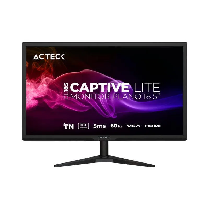 Monitor Captive Lite CL185 Acteck Panel de 18.5 Pulgadas TN - Resolución Máxima 1366 * 768 60 Hz AC-944519