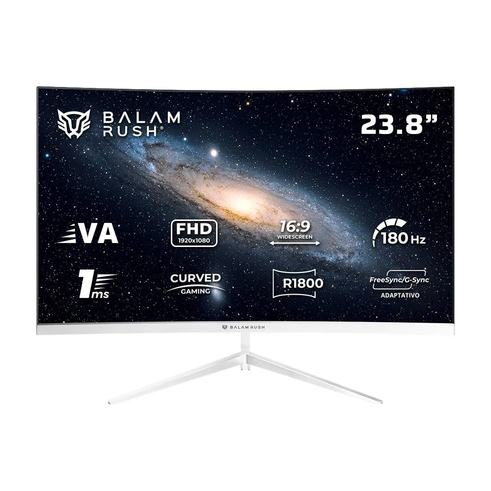 Monitor Curvo Gaming 23.8 Pulgadas 180hz ANDROMEDA MAG24Y Panel VA - Curvo Balam Rush 180 Hz BR-943048