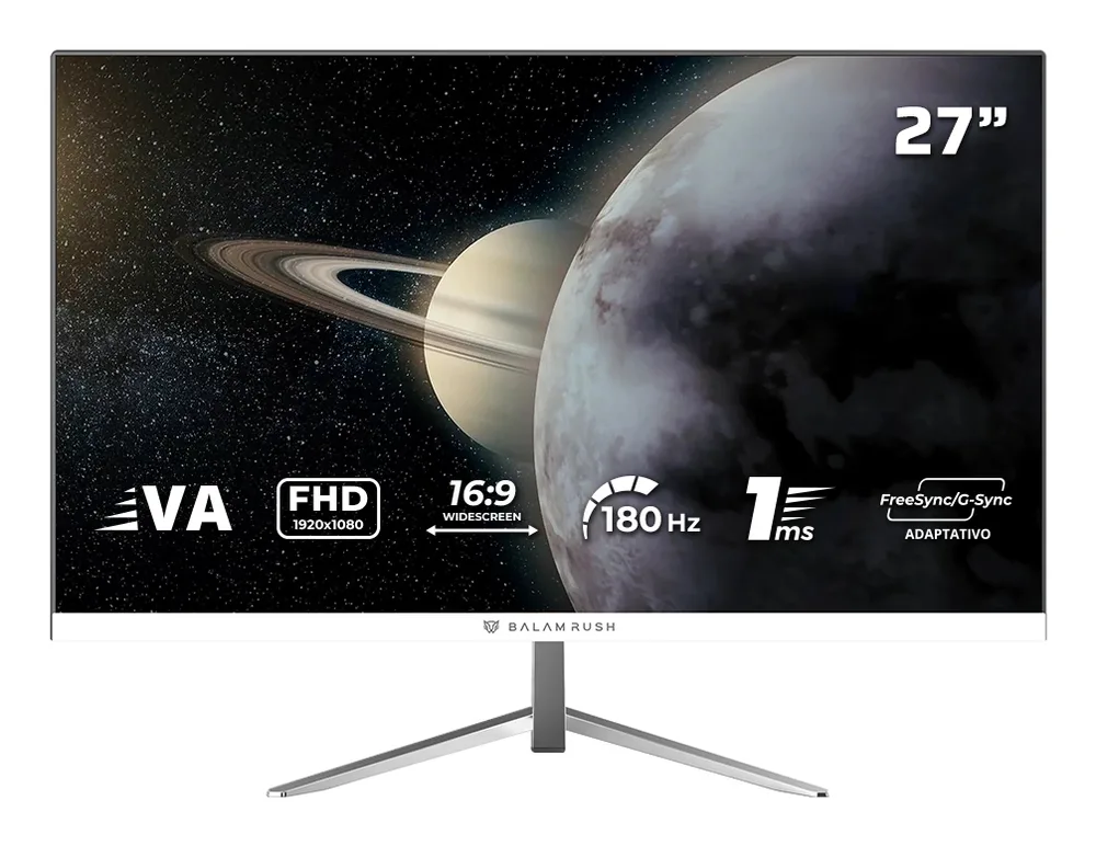 Monitor Gaming plano 27 Pulgadas 180hz: TITÁN MTG27Y Balam Rush FreeSync/G-Sync Adaptativo TITAN MTG27Y 180 Hz BR-943017