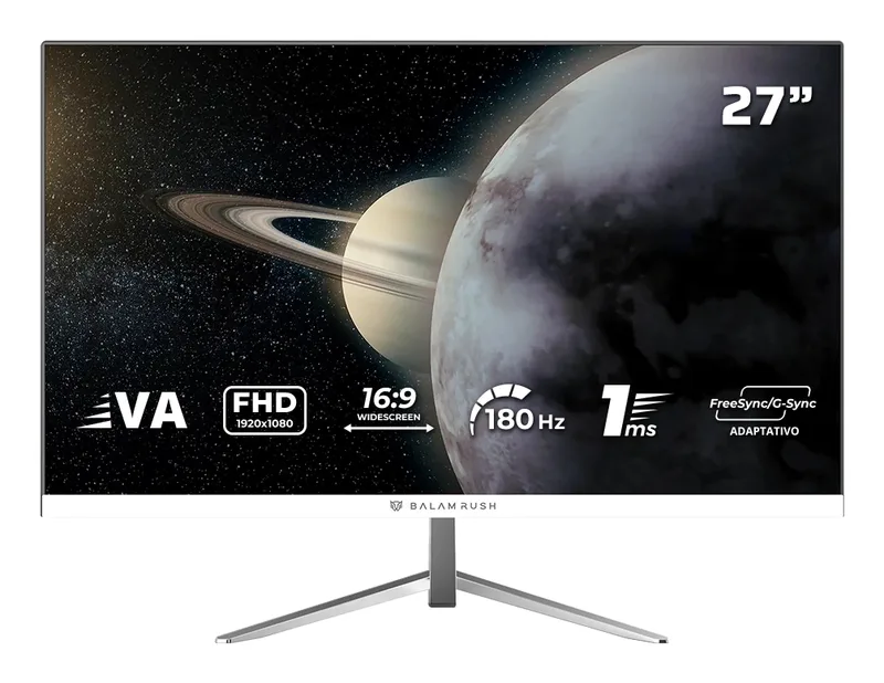 Monitor Gaming plano 27 Pulgadas 180hz: TITÁN MTG27Y Balam Rush FreeSync/G-Sync Adaptativo TITAN MTG27Y 180 Hz BR-943017