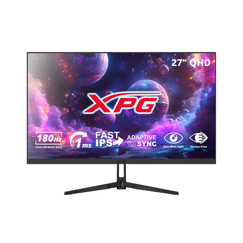 Monitor Gaming XPG 27 Pulgadas RIFT R27Q8. Resolución: 2560×1440 (QHD). Frecuencia: 180 Hz. Puertos: HDMI 2.0 x2 - DisplayPort 1.4 x2. Negro. RIFT