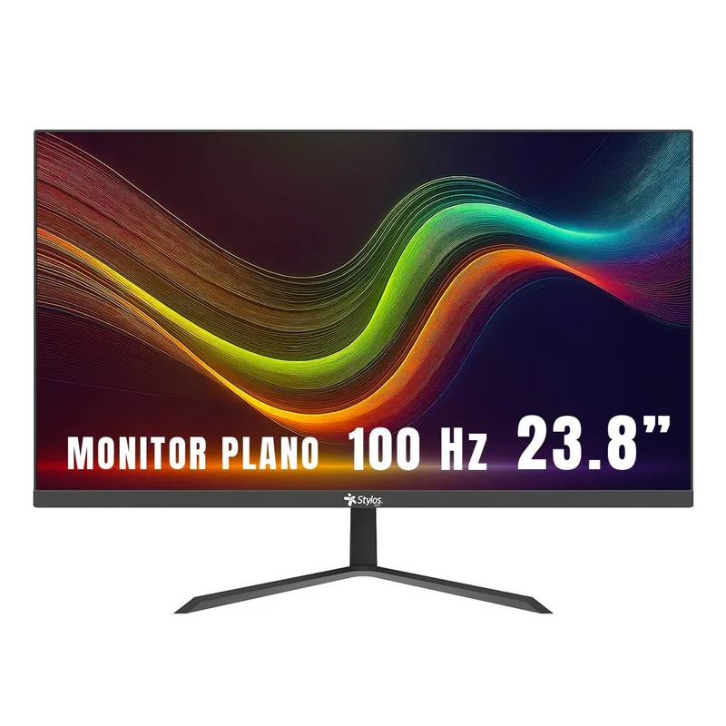 Monitor Stylos 23.8 Stylos SMOT7 Flat Panel LED HD 100Hz 5ms 1xVGA + 1xHDMI + Vesa 100x100mm Negro STPMOT7B