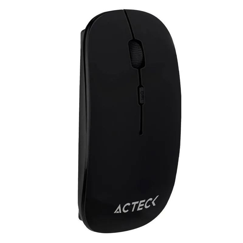 Mouse ACTECK Inalámbrico 2.4 GHZ 1600 DPI 3 LVLS WINDOWS-LINUX-MAC OS SLIM Negro OPTIMIZE MI240 1200 DPI AC-928885
