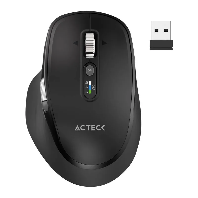 Mouse Inalámbrico Multidispositivo VIRTUOS PRO ULTRA MI777 ACTECK Batería recargable 500 mAh 4800 dpi AC-943444