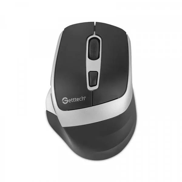Getttech Mouse Inalambrico para Ofic 6D - 725F, Iluminacion RGB Custom, 7200 Dpi, 5 Botones 1 Scroll, Conectividad Dual, Negro Plata GGM-STDBW-01-SL