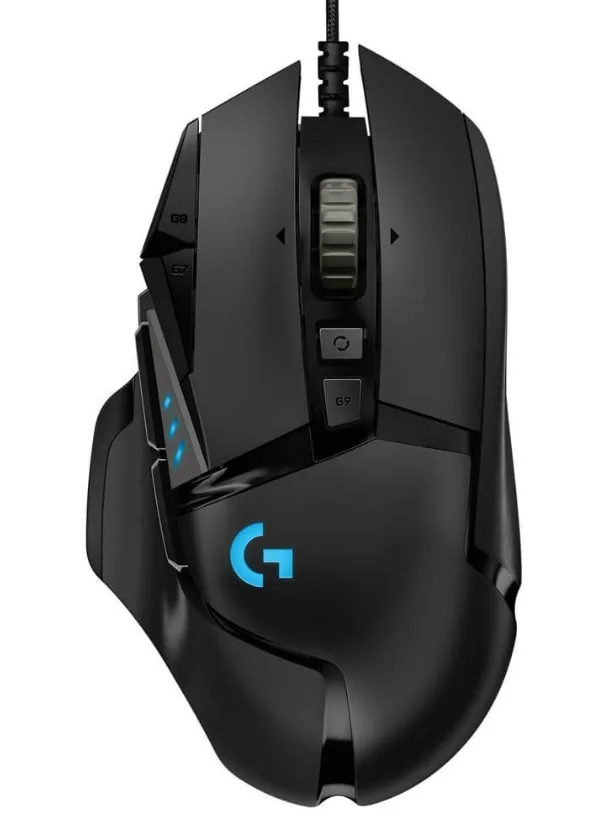 Mouse Alámbrico LOGITECH G502 HERO - Negro, 11, Alámbrico, Óptico, 16000 DPI 910-005550