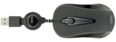 Mini Mouse Óptico Retráctil (Negro) Easy Line PERFECT CHOICE 1000 DPI EL-993346