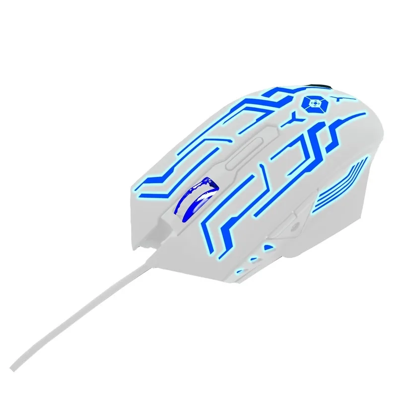 Mouse Gamer Alámbrico 3600 DPI Ajustable 6 Botones Legacy Color Blanco | VORTRED 6D LEGACY 800/1600/2400/3600 DPI V-930587