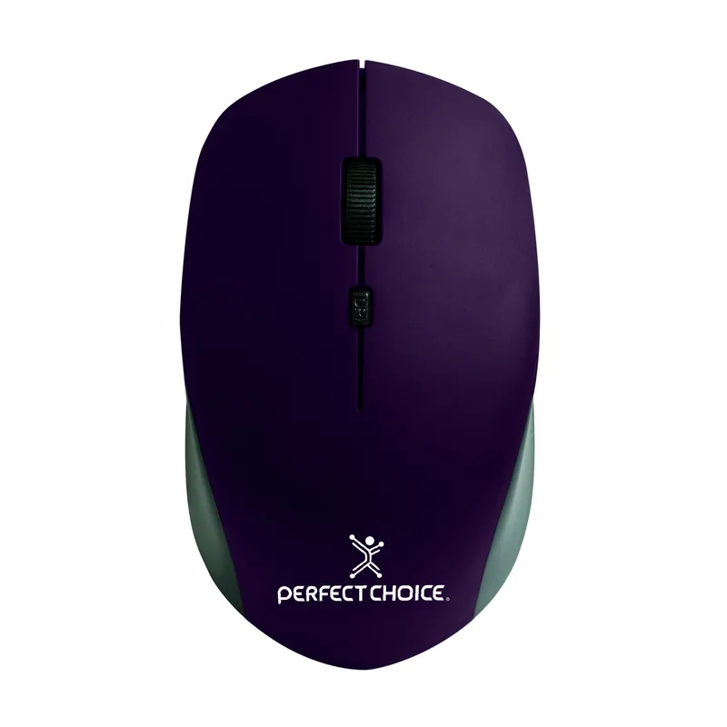 Mouse Inalámbrico con Sensor Óptico Conector USB 1600 DPI Root Pro Color Morado | PERFECT CHOICE PC-045113