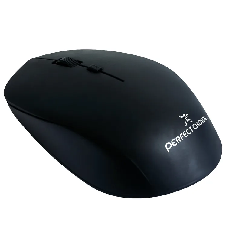 Mouse Inalámbrico con Sensor Óptico Conector USB 1600 DPI Root Pro Color Negro | PERFECT CHOICE PC-045137