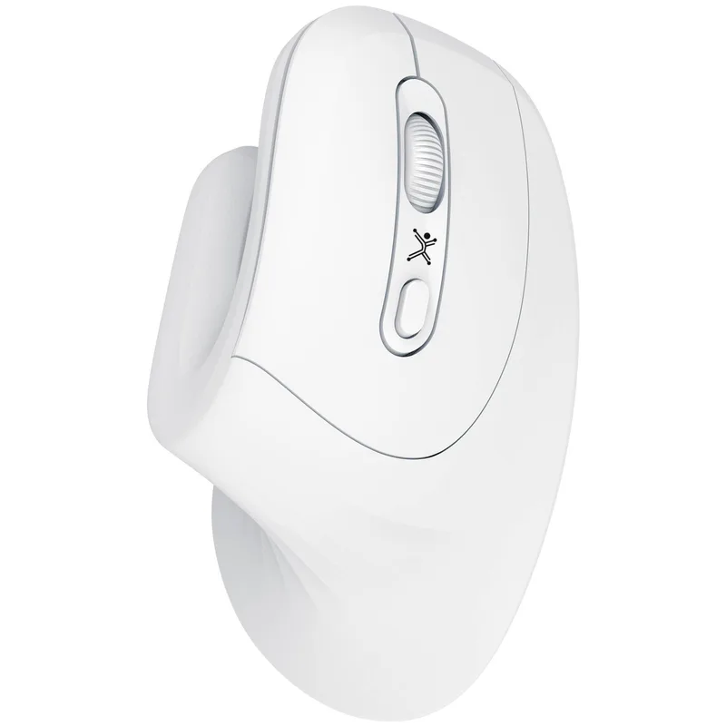 Mouse Inalámbrico Diseño Vertical Click Silencioso Snouse Color Blanco | PERFECT CHOICE 1600 DPI PC-045205