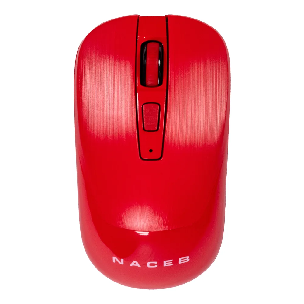 Naceb Mouse Inal 2.4G Rojo NA-0137R Naceb Technology 1600 DPI