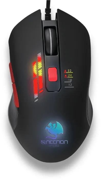 Mouse Gaming Ngm-hydra Optico RGB 6 Botones Hasta 3200 Dpi Usb 2.0 Negro NECNON