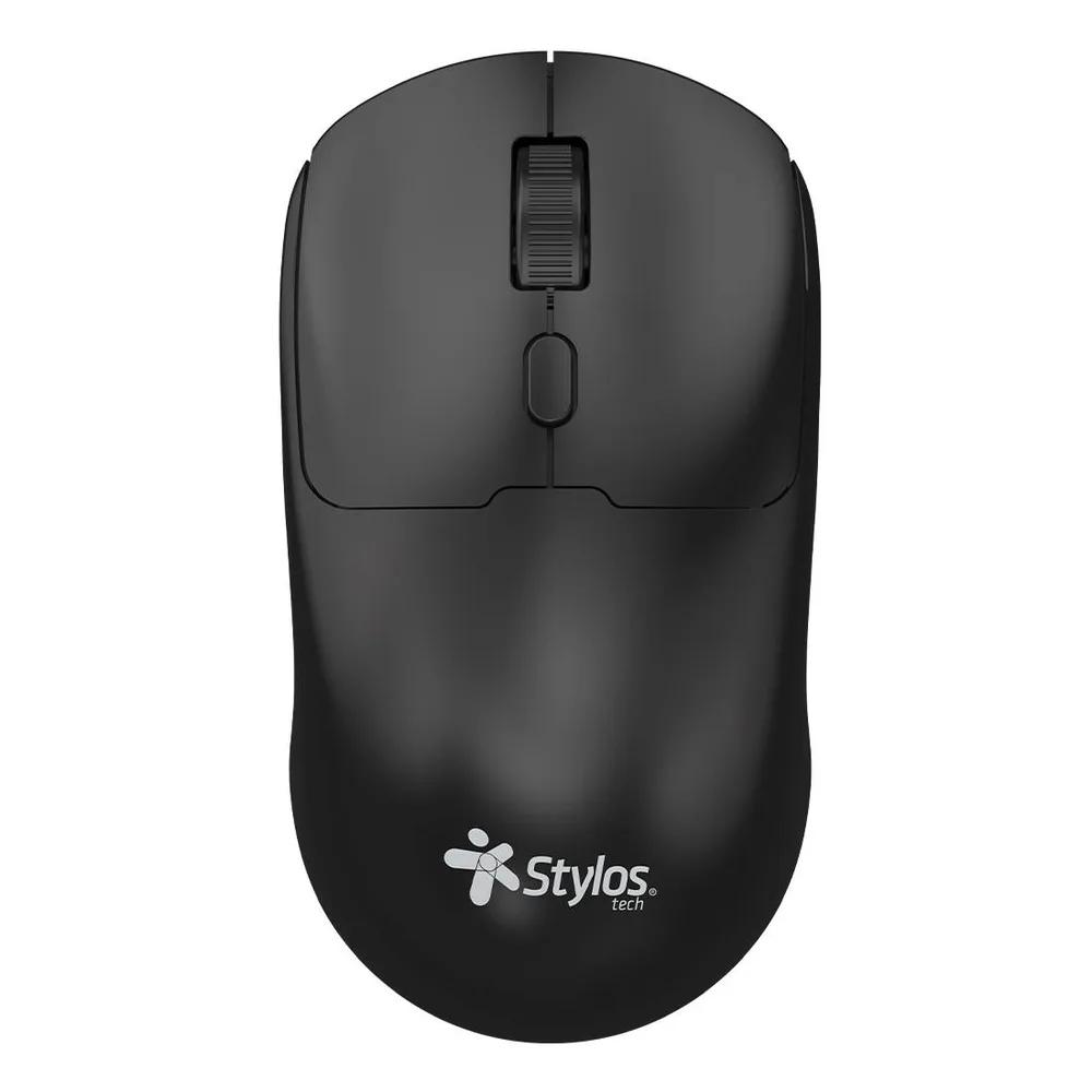 Mouse Inalámbrico Recargable Stylos STPMOI7B 1 - 600 Dpi 3 Niveles 4 Botones Conexión USB Nano 2.4Ghz Negro 1600 DPI
