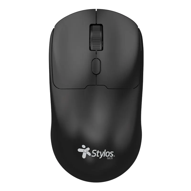 Mouse Inalámbrico Recargable Stylos STPMOI7B 1 - 600 Dpi 3 Niveles 4 Botones Conexión USB Nano 2.4Ghz Negro 1600 DPI