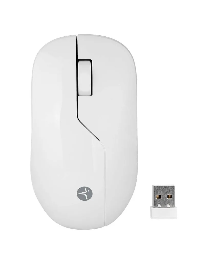 Mouse Inalámbrico ARMOR Recargable TECHZONE color Blanco - 1200 DPI, 3 Botones TZACMOI49