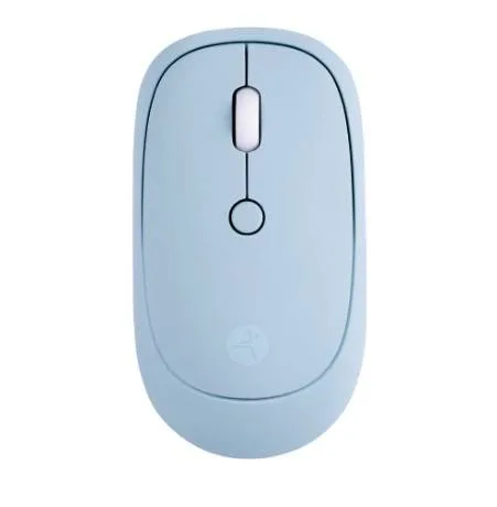Mouse Inálambrico TechZone terminado rubber silencioso color azul Slim Blue 1600 DPI TZMOUINA-04