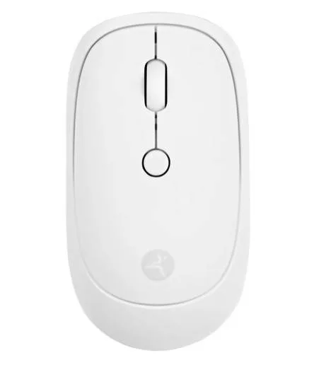 Mouse Inálambrico TechZone terminado rubber silencioso color blanco Slim White 1600 DPI TZMOUINA-05