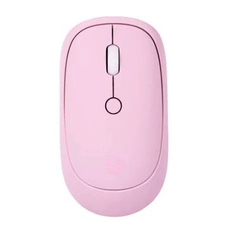 Mouse Inálambrico TechZone terminado rubber silencioso color rosa Slim Pink 1600 DPI TZMOUINA-03