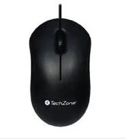Mouse alámbrico Initially TechZone - 1000 DPI's, 3 botones, longitud de cable de 1.2 m. Conexión USB, 1 año de garantía TZMOU01