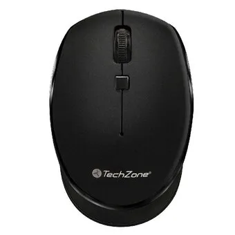 Mouse inalámbrico Start Black TechZone - hasta 1600 DPI's, 3 botones, textura en rubber, 1 año de garantía Negro TZ19MOU01-INA
