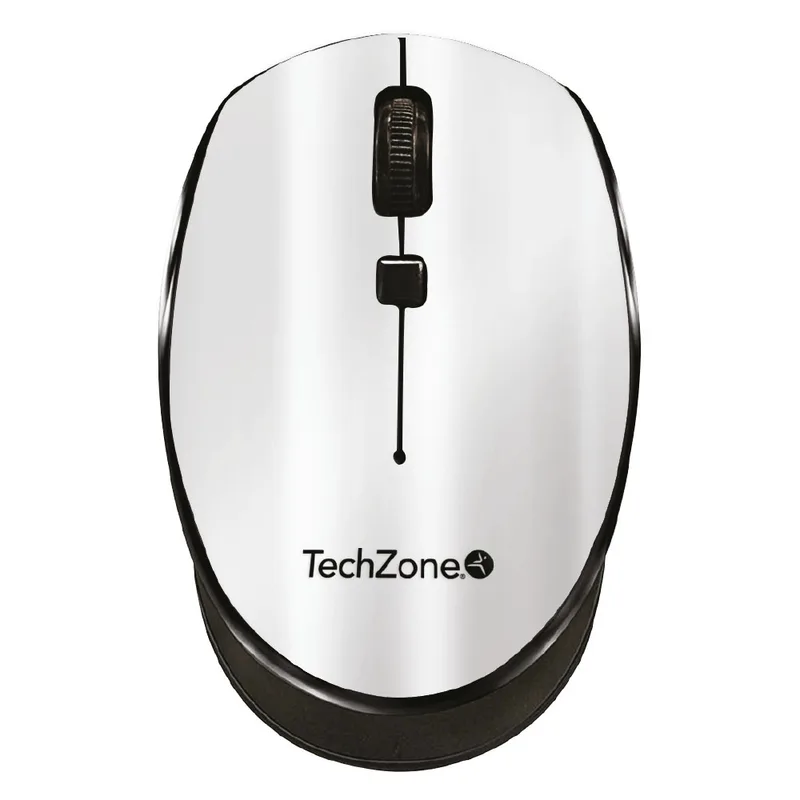 Mouse inalámbrico Start Silver TechZone - hasta 1600 DPI's, 3 botones, textura en rubber, 1 año de garantía 1000 DPI TZ19MOU01-INAPL