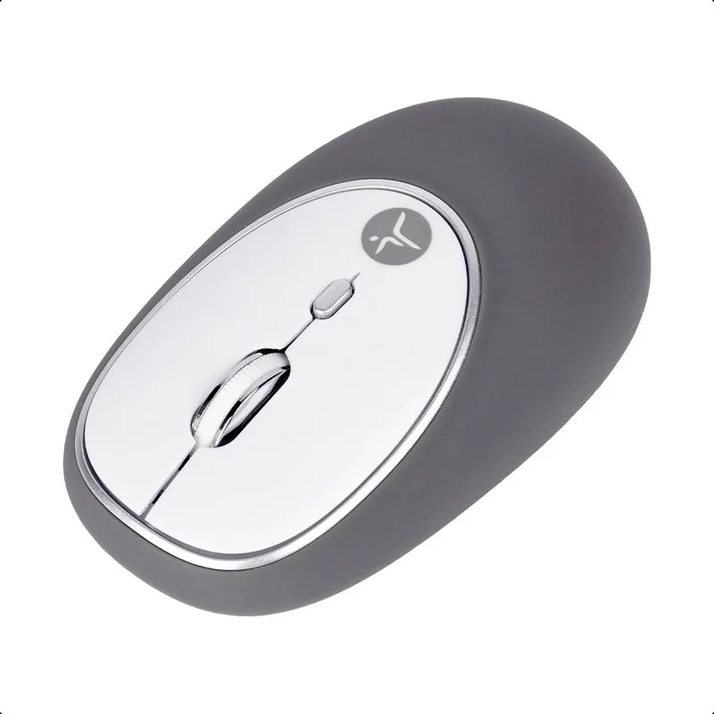 Mouse Inalámbrico de gel Jelly - Mate Grey Techzone TZACMOI16 - 1200DPI, con batería AAA incluida, 3 botones con alcance de 10 m Jelly-Mate Grey 1200