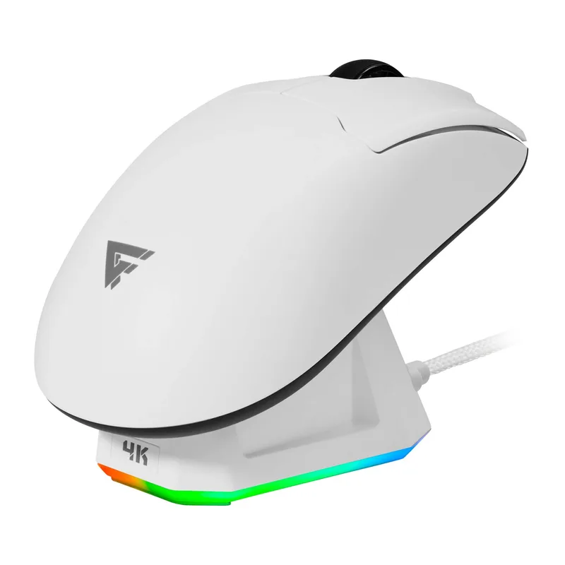 Mouse GAME FACTOR MOW800-WH Mouse gamer inalámbrico 4K 26000 DPI